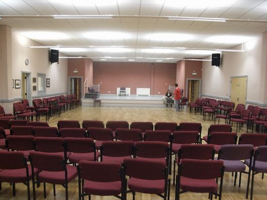 Main Hall set out for the International Folk Dance Concert Main Hall set out for the International Folk Dance Concert